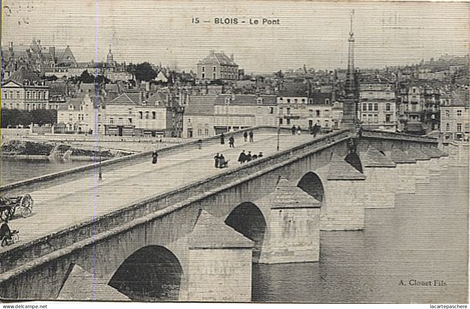 X117488 LOIR ET CHER BLOIS LE PONT CARTE TRAMEE - Blois