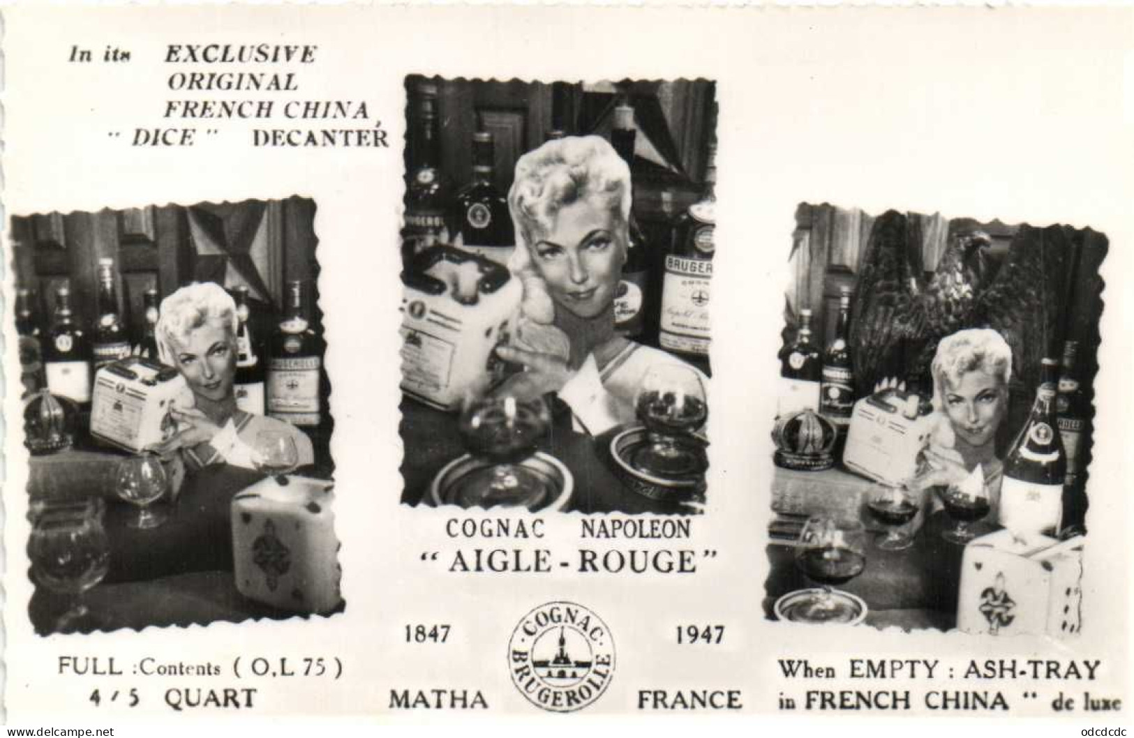 PUB COGNAC NAPOLEON  "AIGLE ROUGE" - Pubblicitari