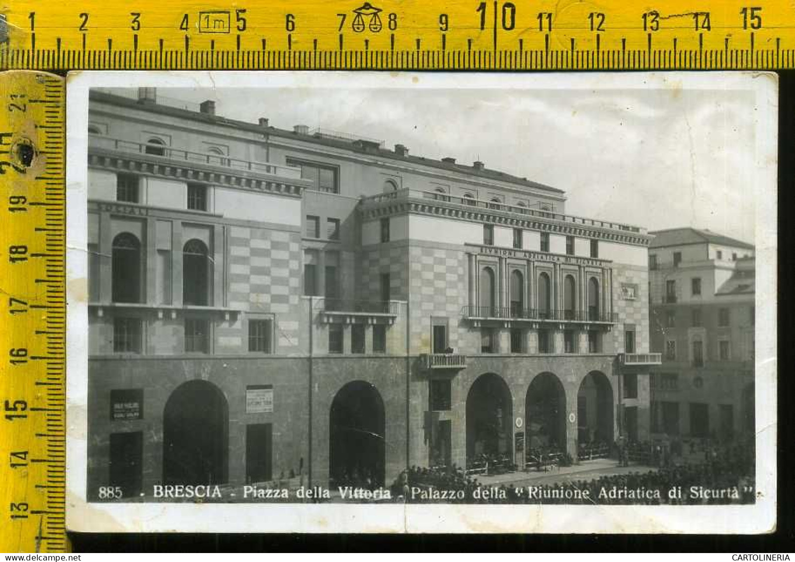 Brescia Città Piazza Della Vittoria - Palazzo Della "Riunione Adriatica Di Sicurta" (piega) - Brescia