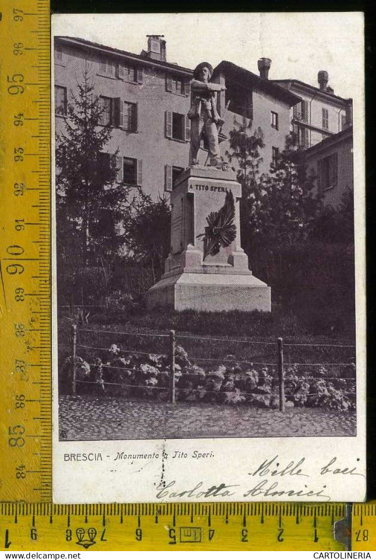 Brescia Città Monumento A Tito Speri  - Brescia