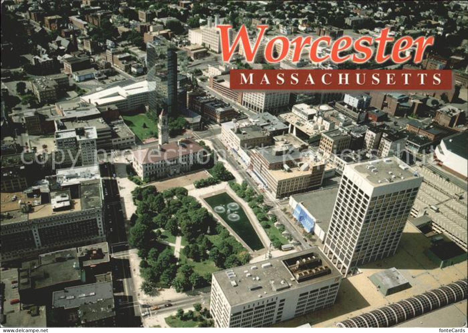 72338788 Worcester_Massachusetts Center Aerial View - Other & Unclassified