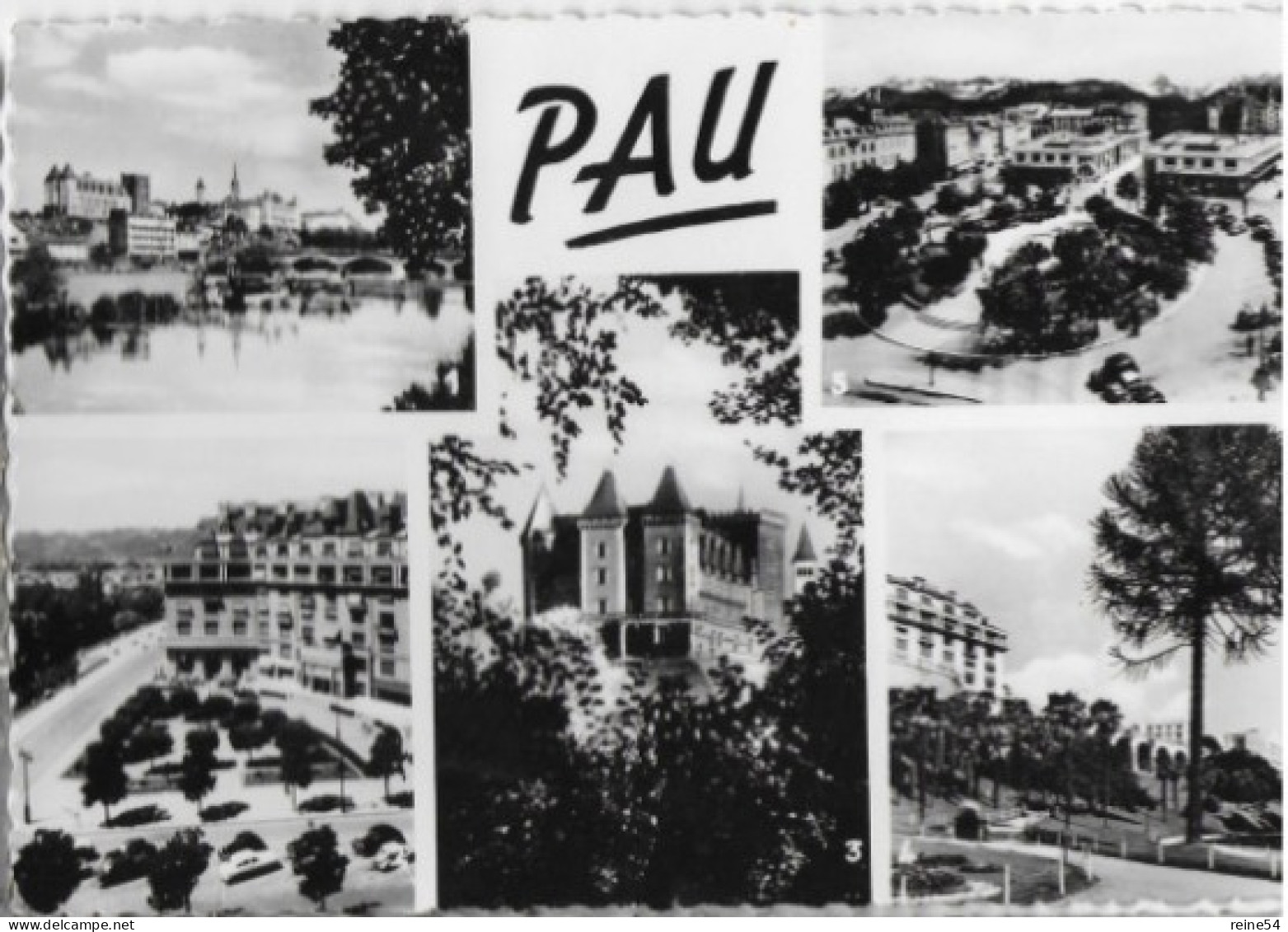 64 PAU (Pyrénées Atlantiques) Multivues Le Gave Et Le Château La Palmeraie La Place Clémenceau Edit. REX N°400 - Pau