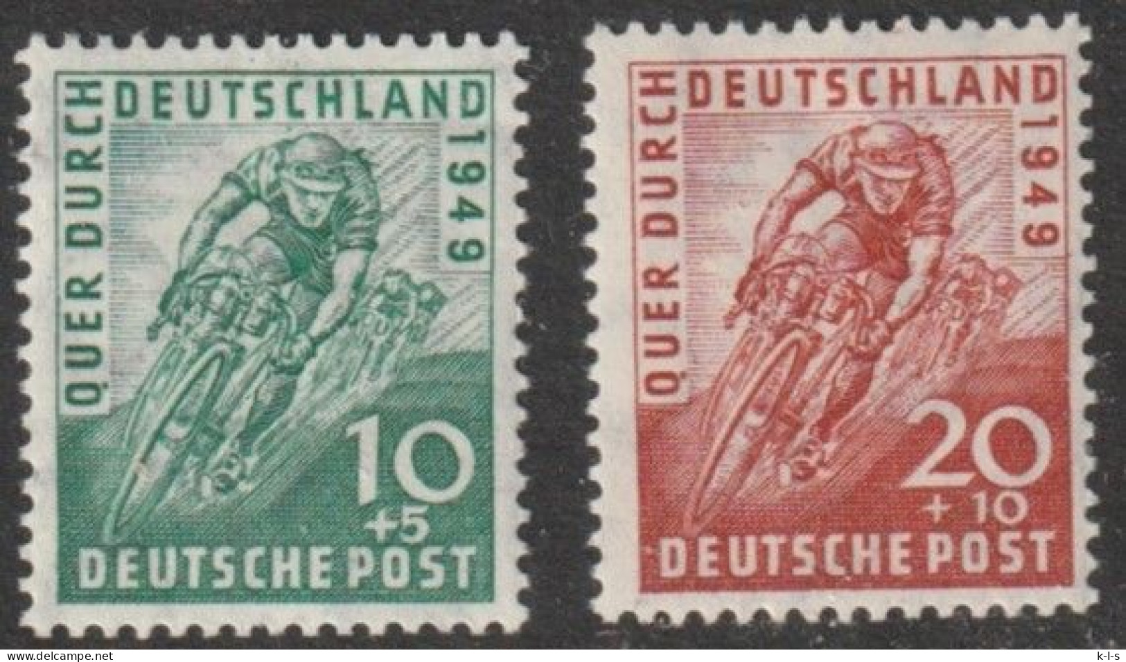 Bizone: 1949, Mi. Nr. 106-07, Radrennen "Quer Durch Deutschland".  **/MNH - Mint