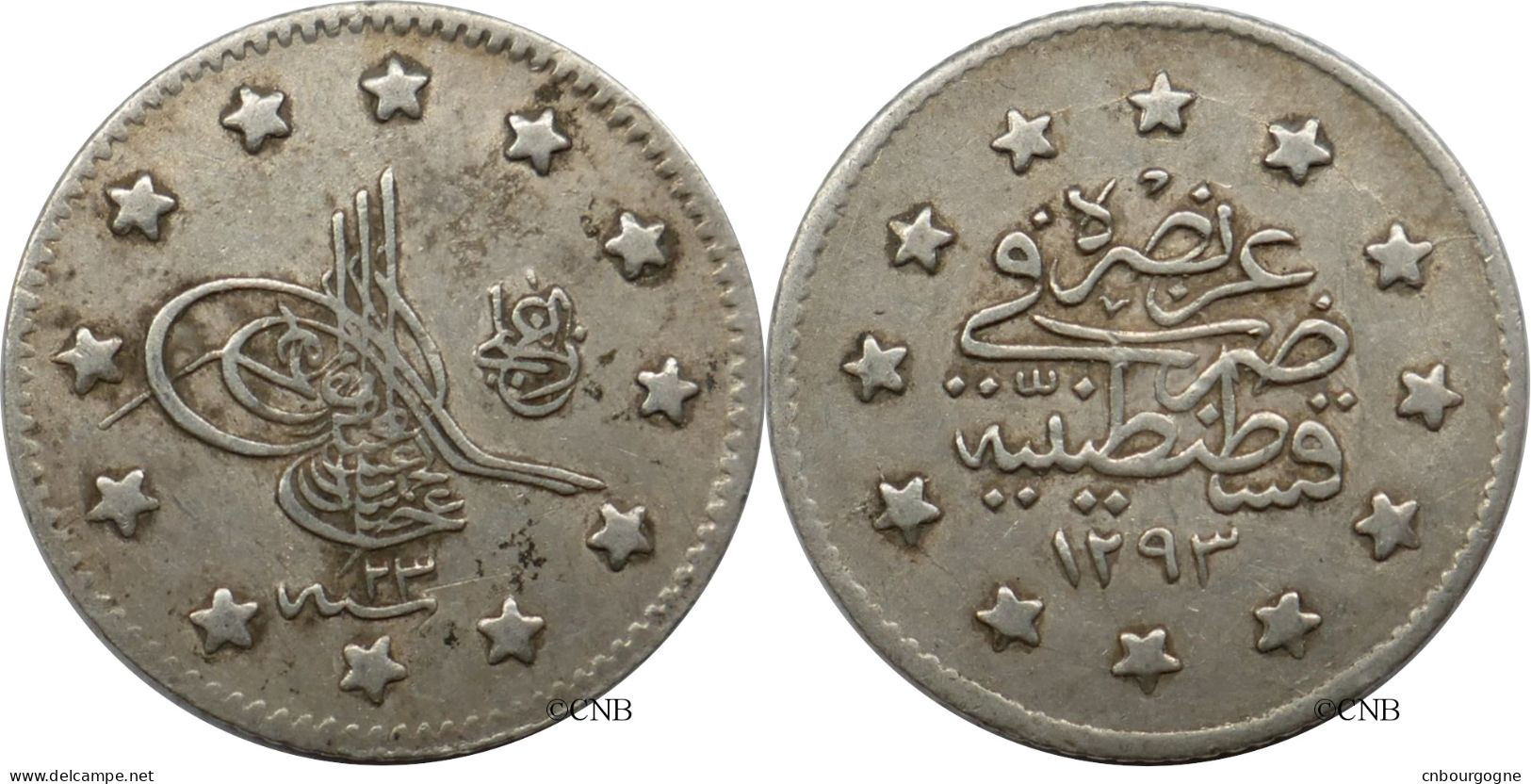 Empire Ottoman - Abdülhamid II - 1 Kurus AH1293//23 (1898) - TTB/XF45 - Mon6435 - Turquie