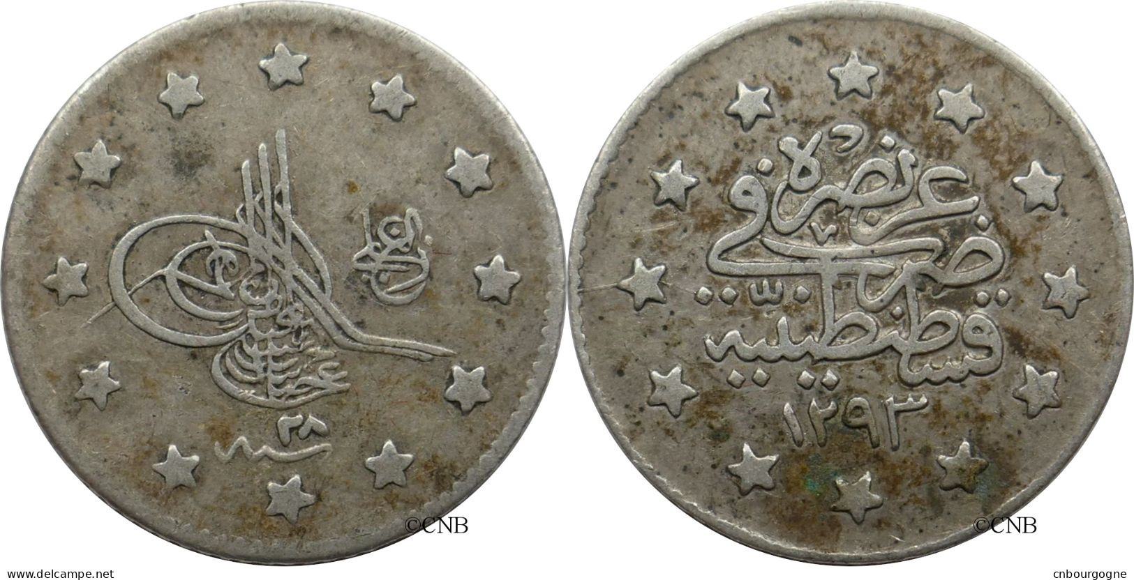 Empire Ottoman - Abdülhamid II - 1 Kurus AH1293//28 (1903) - TB+/VF35 - Mon5584 - Türkei