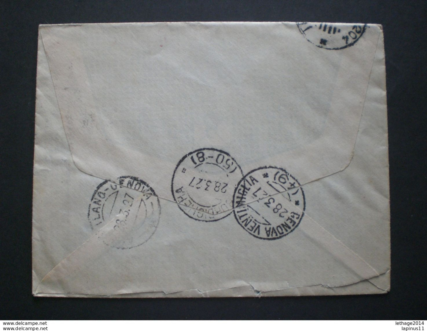 RUSSIA RUSSIE РОССИЯ STAMPS COVER 1927 REGISTER MAIL RUSSLAND TO ITALY RRR RIF. TAGG (134) - Storia Postale