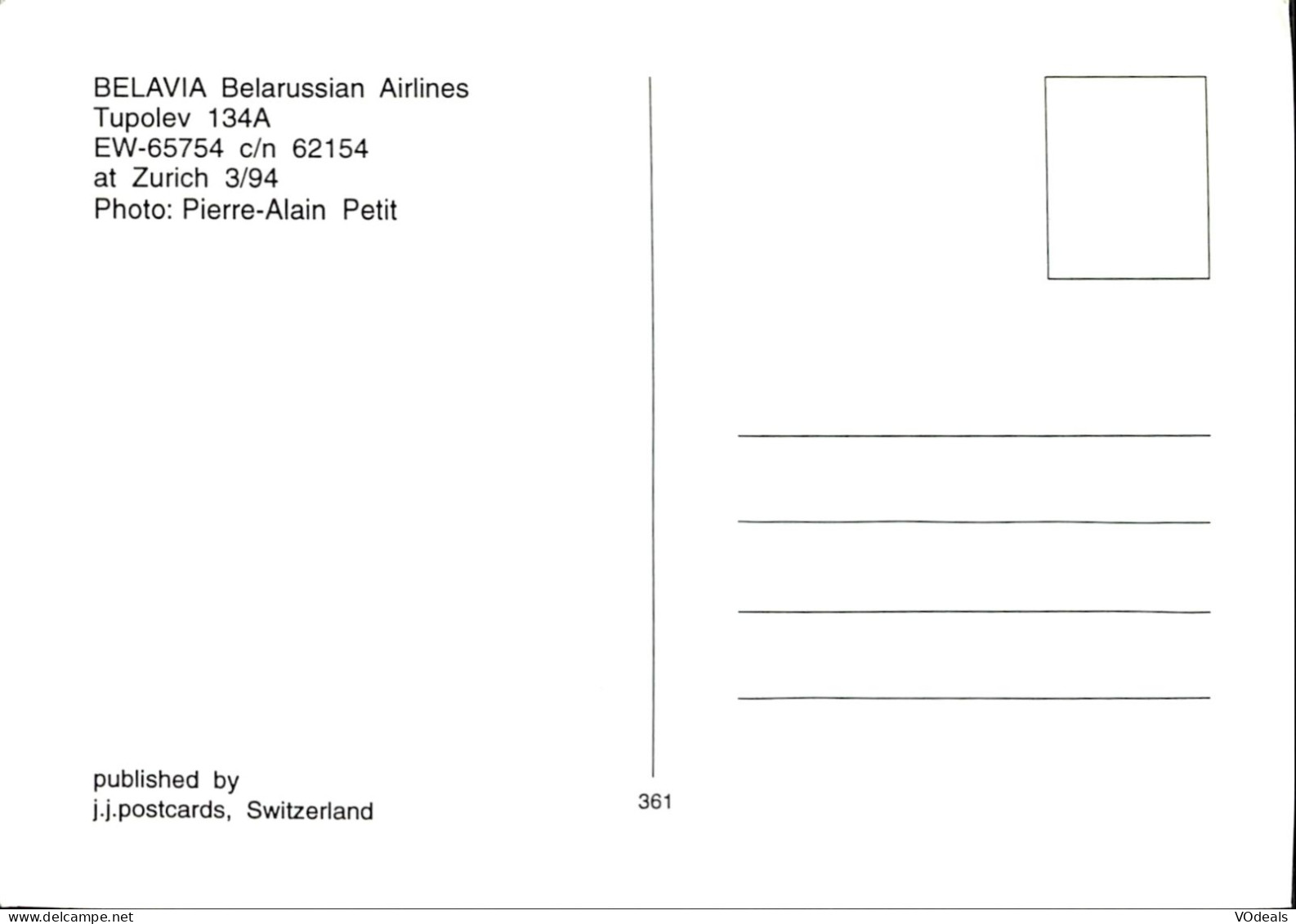 Belgique - Transports - Aviation - Avions - BELAVIA Belarussian Airlines Tupolev 134/A - 1946-....: Era Moderna