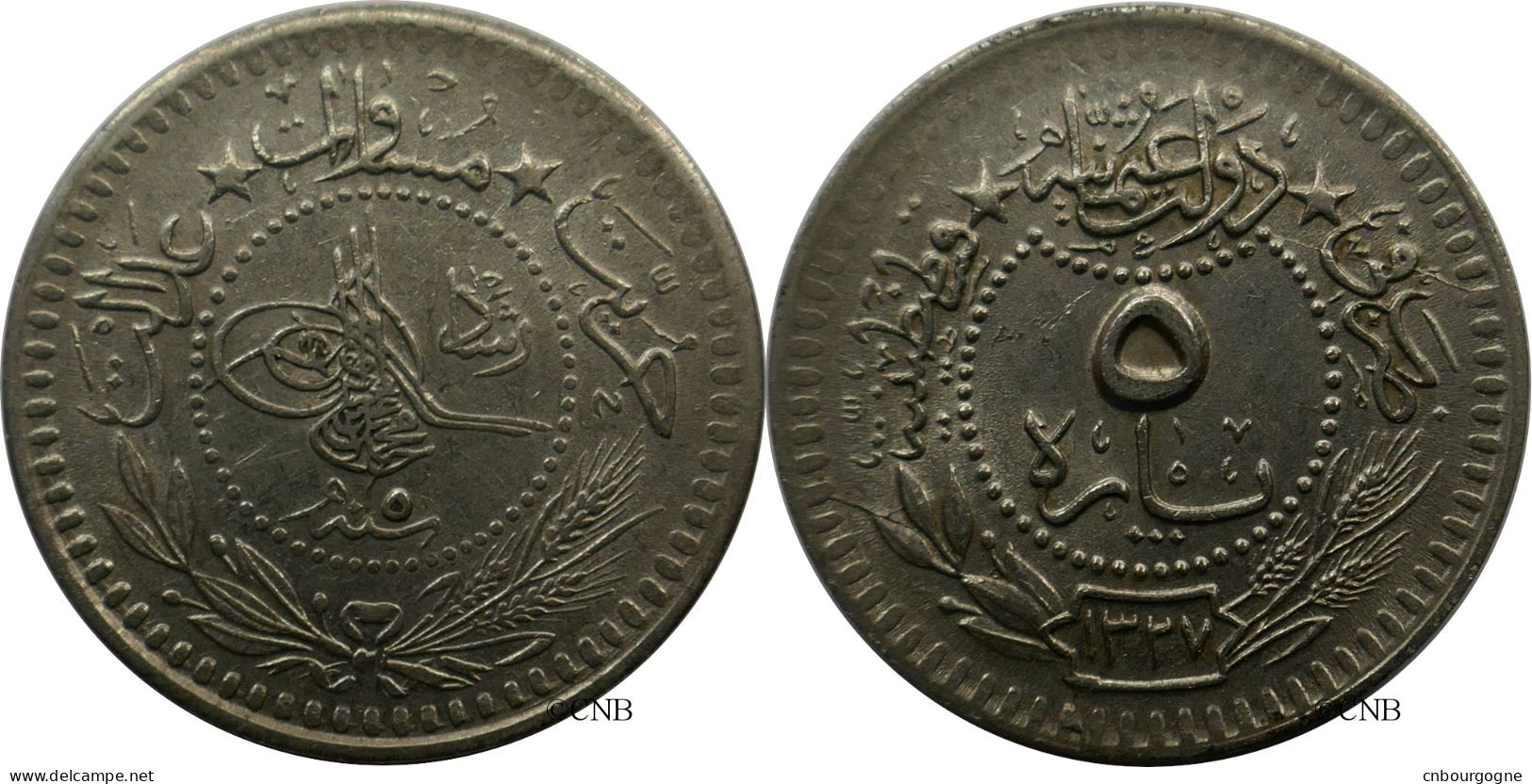 Empire Ottoman - Mehmed V - 5 Para AH1327//5 (1913) - TTB+/AU50 - Mon4847 - Turquie