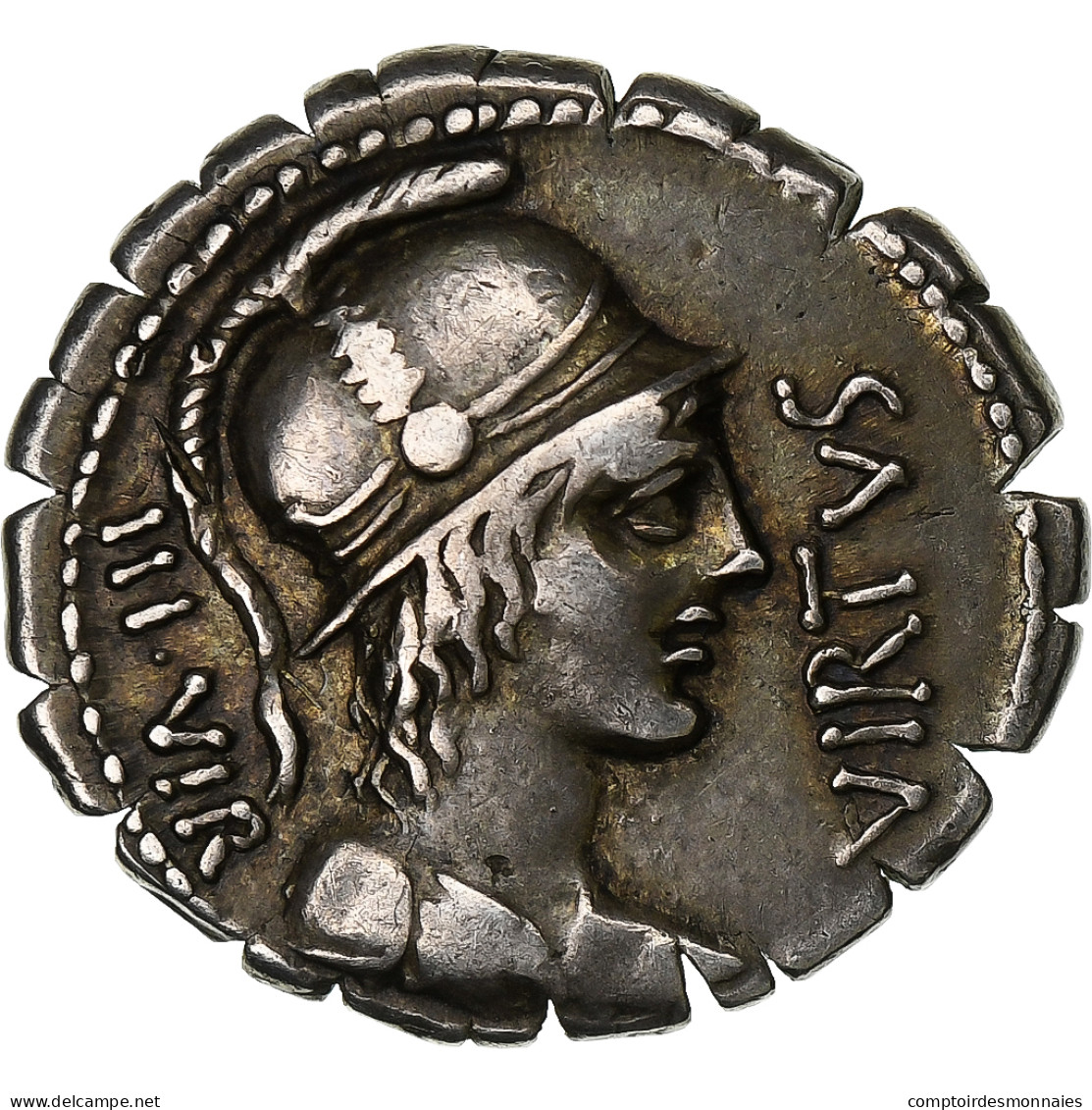 Aquillia, Denier Serratus, 65 BC, Rome, Argent, TTB, Crawford:401/1 - République (-280 à -27)