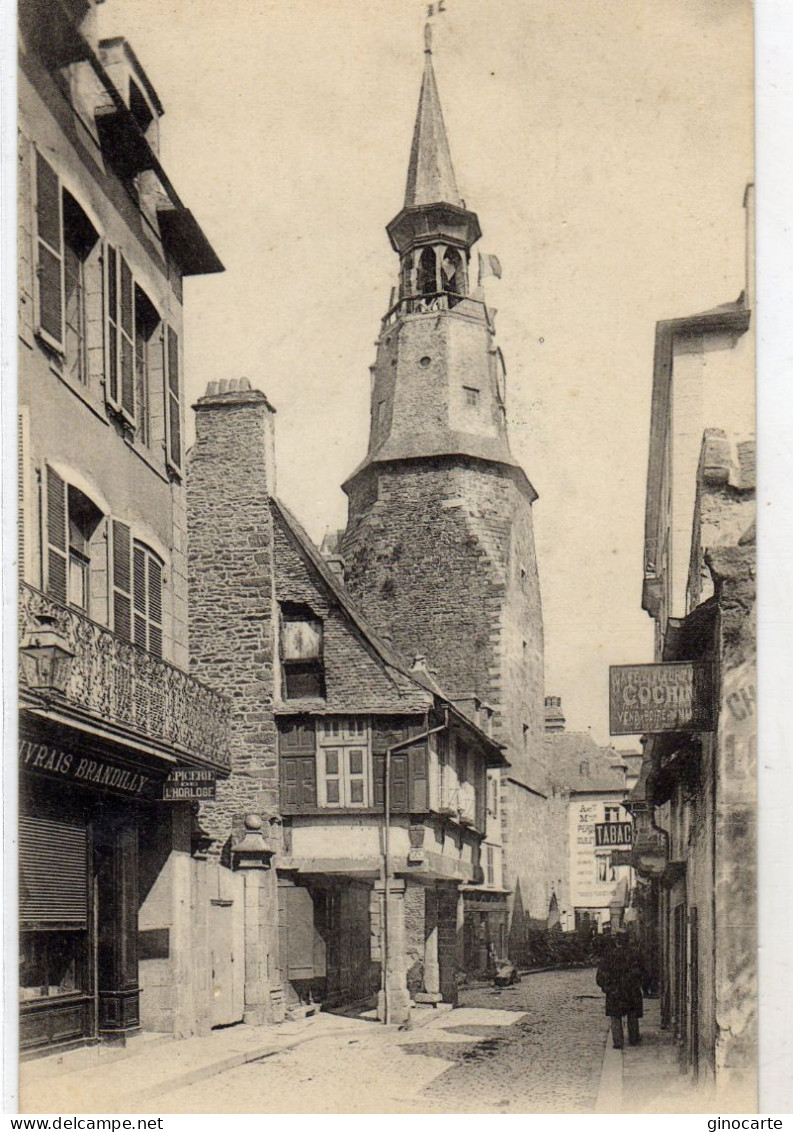 Dinan Rue Et Tour De L'horloge - Dinan