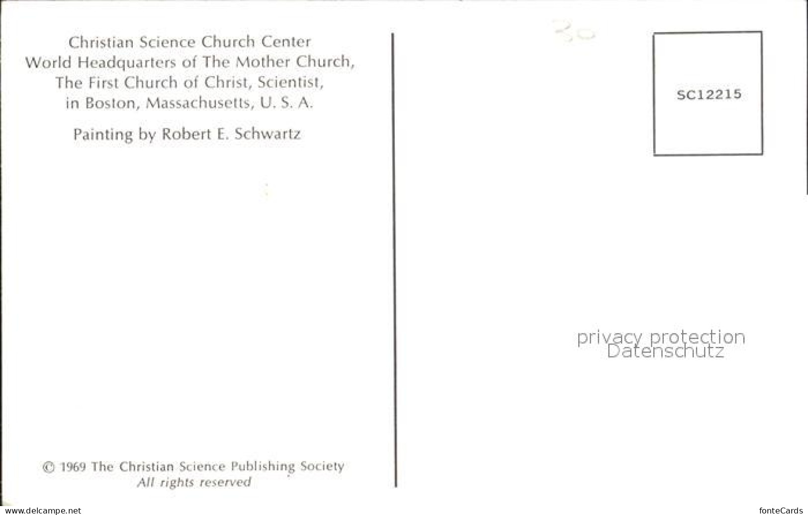 72322909 Boston_Massachusetts Christian Science Church Center - Andere & Zonder Classificatie