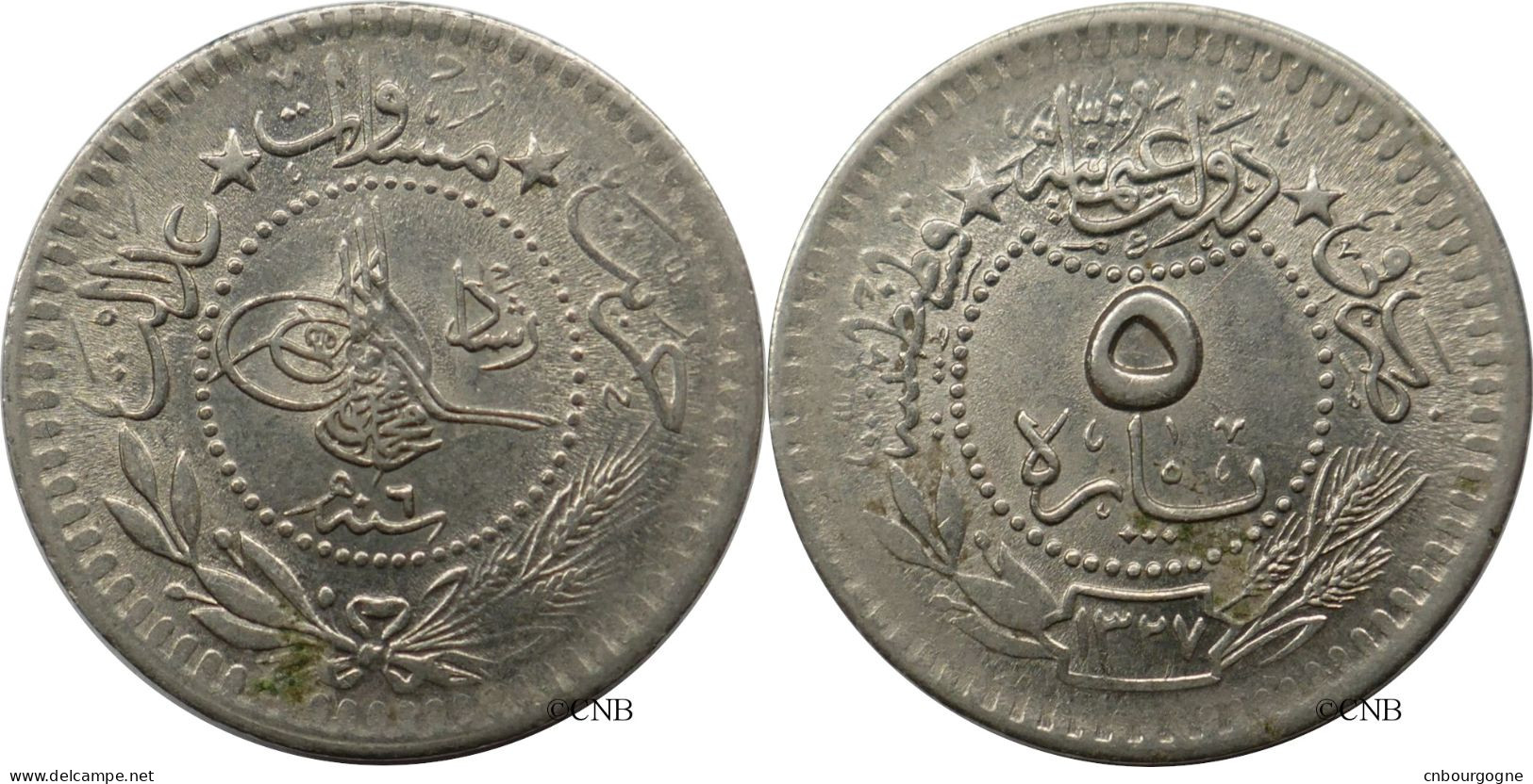 Empire Ottoman - Mehmed V - 5 Para AH1327//6 (1914) - SUP/AU58 - Mon6438 - Turkey