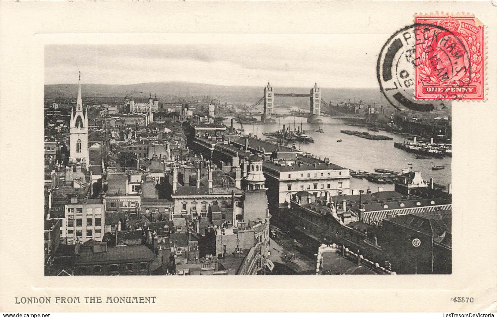 ROYAUME-UNI - London From The Monument - Vue D'ensemble - Le Pont - Bateaux - La Ville - Carte Postale Ancienne - Other & Unclassified