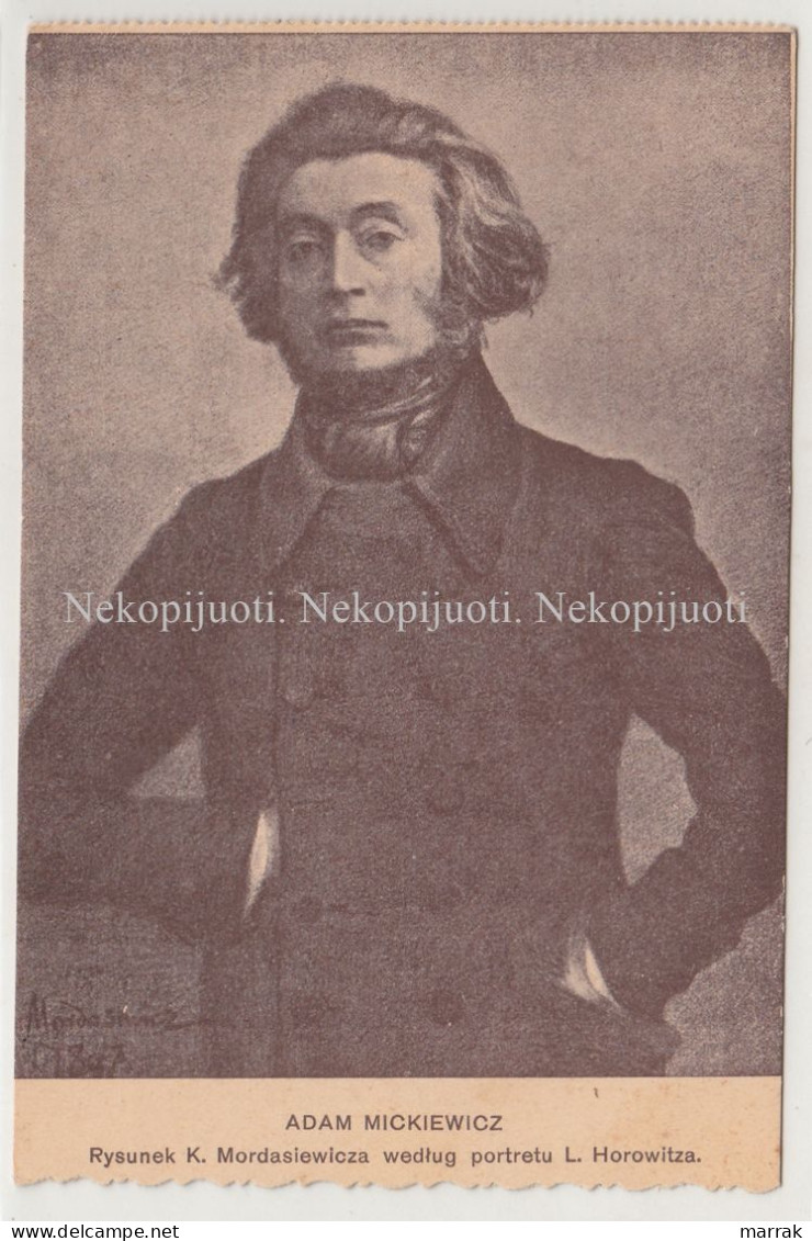 Adam Mickiewicz, 1910' Postcard - Polonia