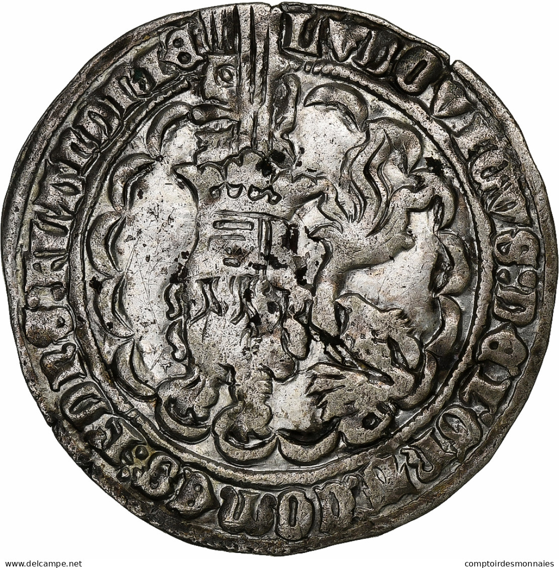 Comté De Flandre, Louis II De Mâle, Double Gros Botdraeder, 1365-1383, Malines - Autres & Non Classés