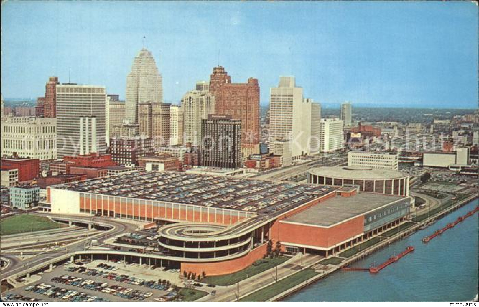 72320057 Detroit_Michigan Fliegeraufnahme Detroit Civic Center Skyline  - Sonstige & Ohne Zuordnung
