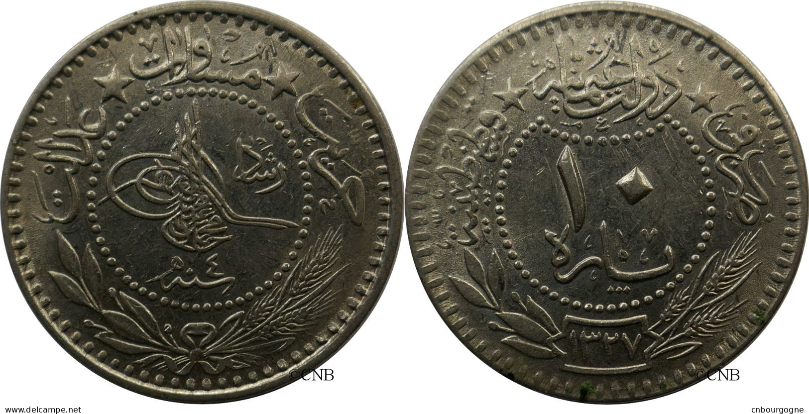 Empire Ottoman - Mehmed V - 10 Para AH1327//4 (1912) - TTB+/AU50 - Mon4851 - Turkey