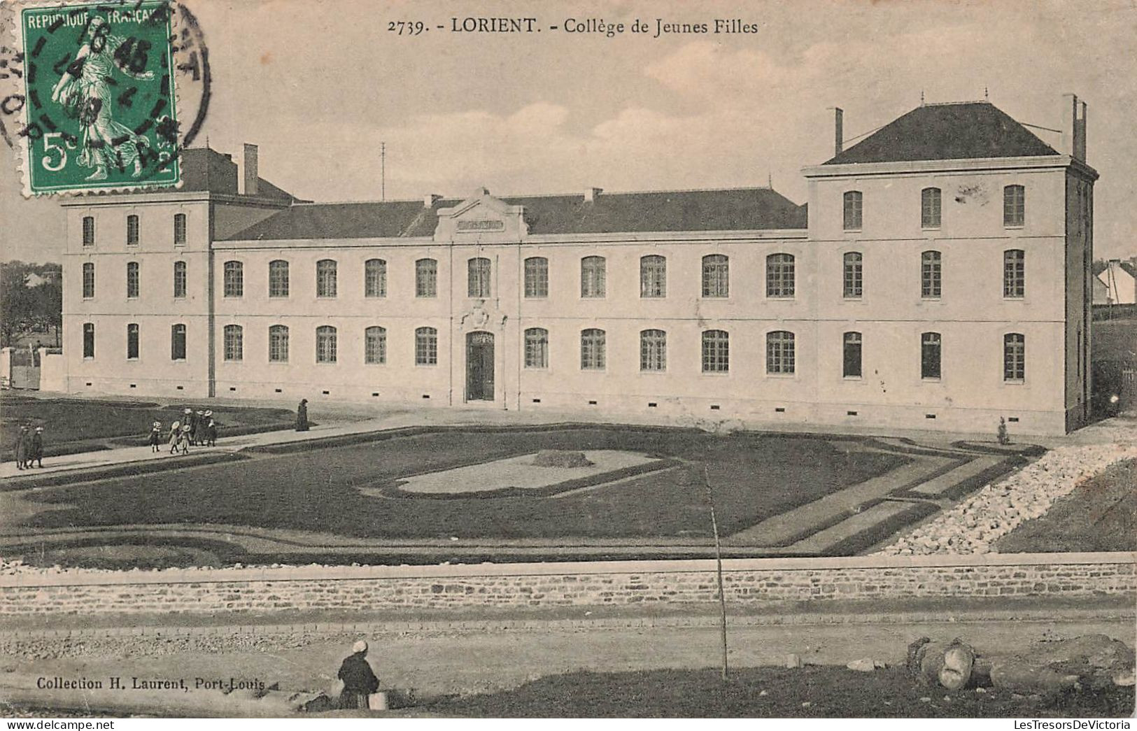 FRANCE - Lorient - Collège De Jeunes Filles - Vue Générale - De L'extérieure - Animé - Carte Postale Ancienne - Lorient