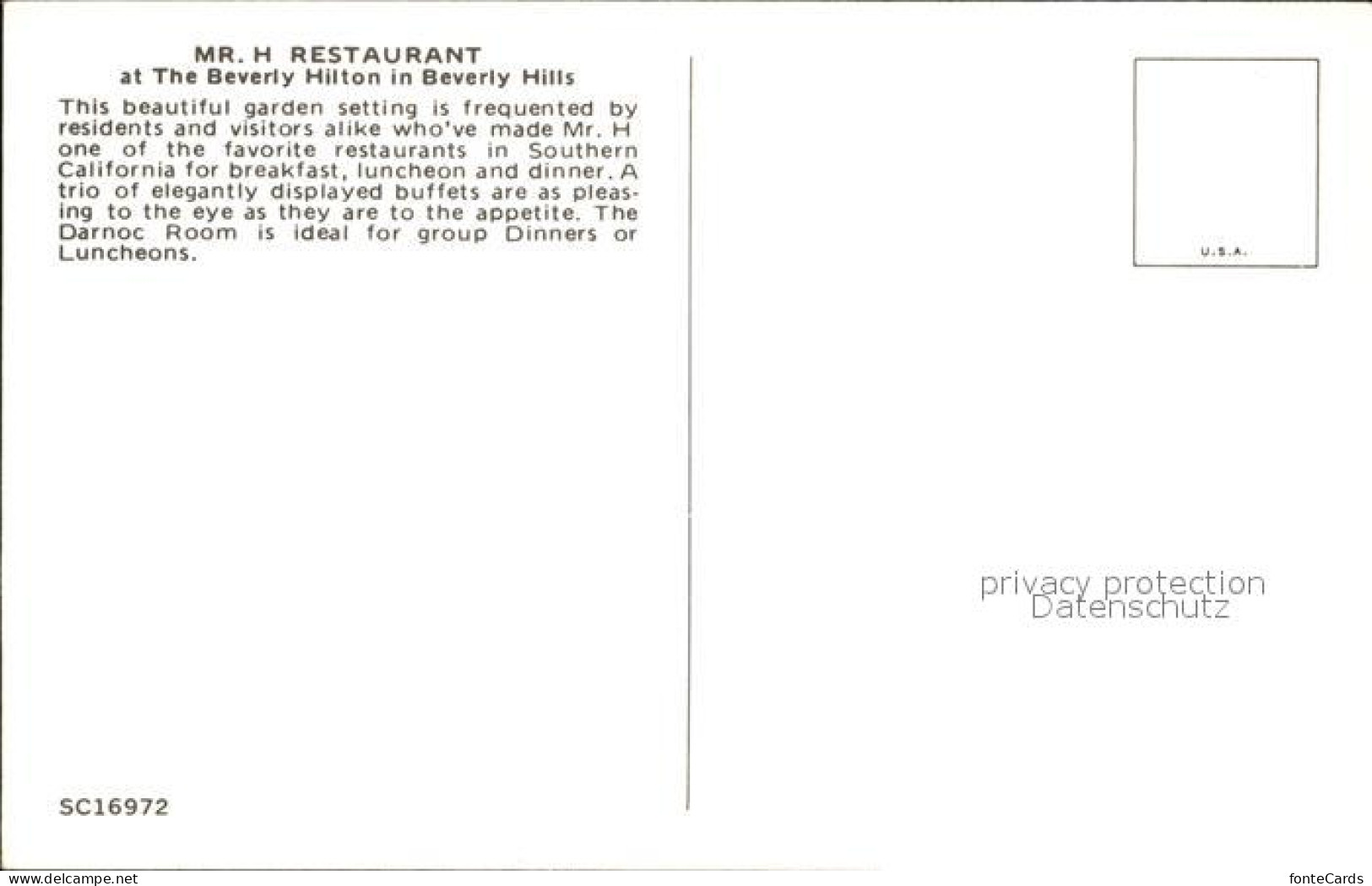72318855 Beverly_Hills_California Mr H Restaurant At The Beverly Hilton - Autres & Non Classés