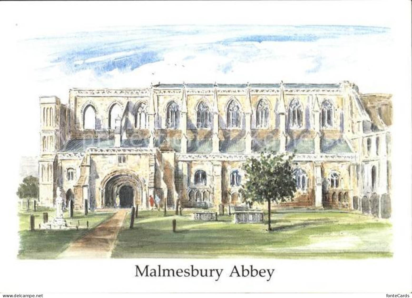 72316724 Malmesbury Abbey Kuenstlerkarte  - Altri & Non Classificati