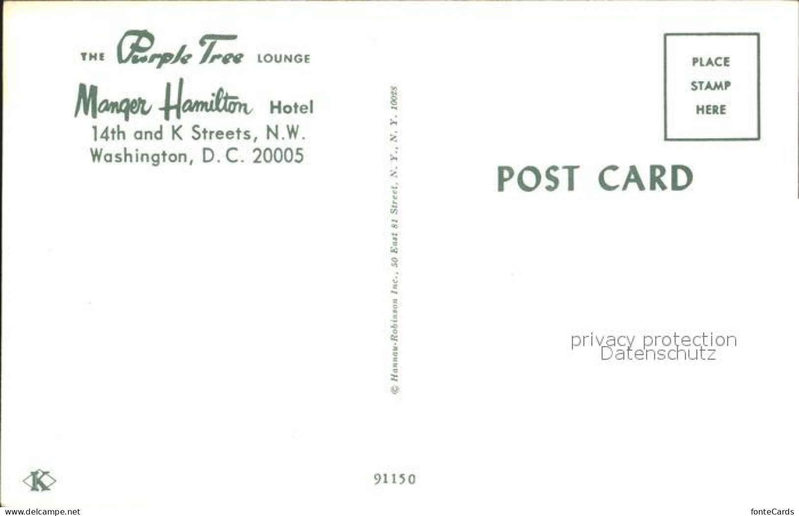 72316502 Washington DC Manger Hamilton Hotel  - Washington DC