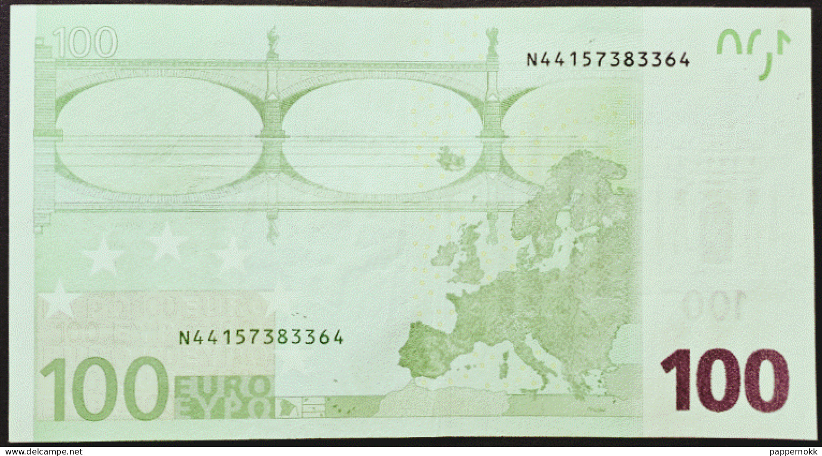 100 Euro 1° Serie Italia  F007 D4 - N4415...  SUP+/UNC  Draghi - 100 Euro