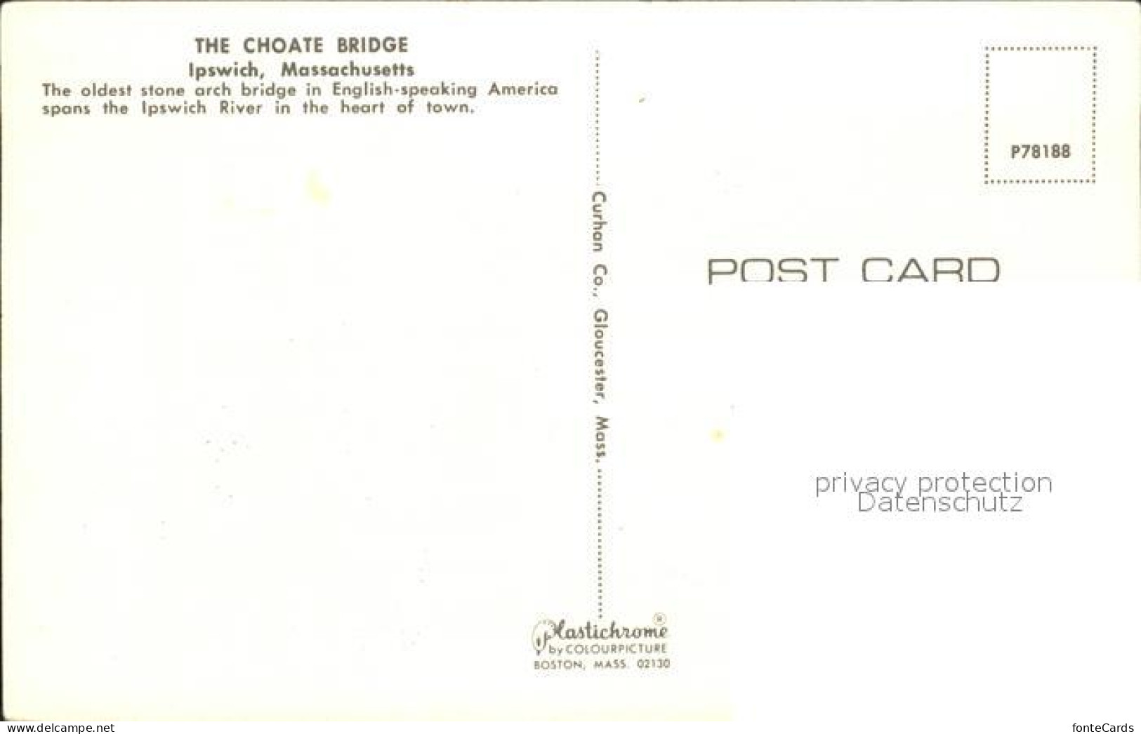 72315570 Ipswich_Massachusetts Choate Bridge - Altri & Non Classificati