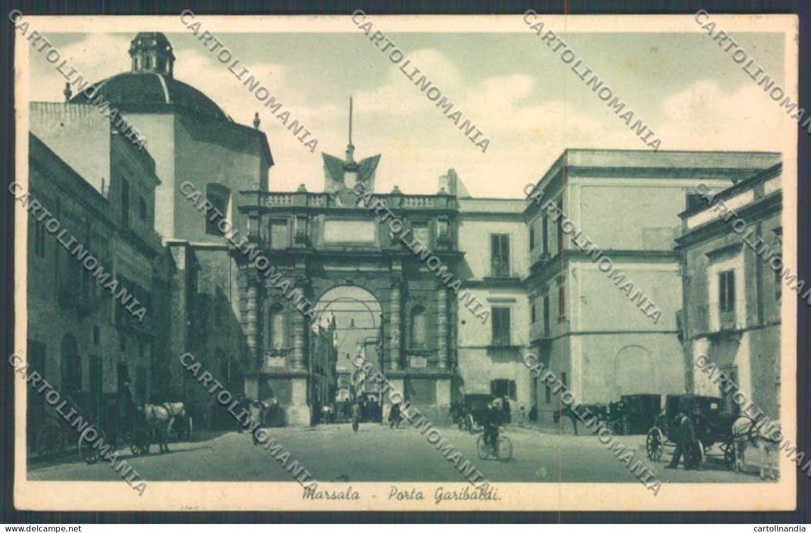 Trapani Marsala Porta Garibaldi Cartolina ZB9214 - Trapani