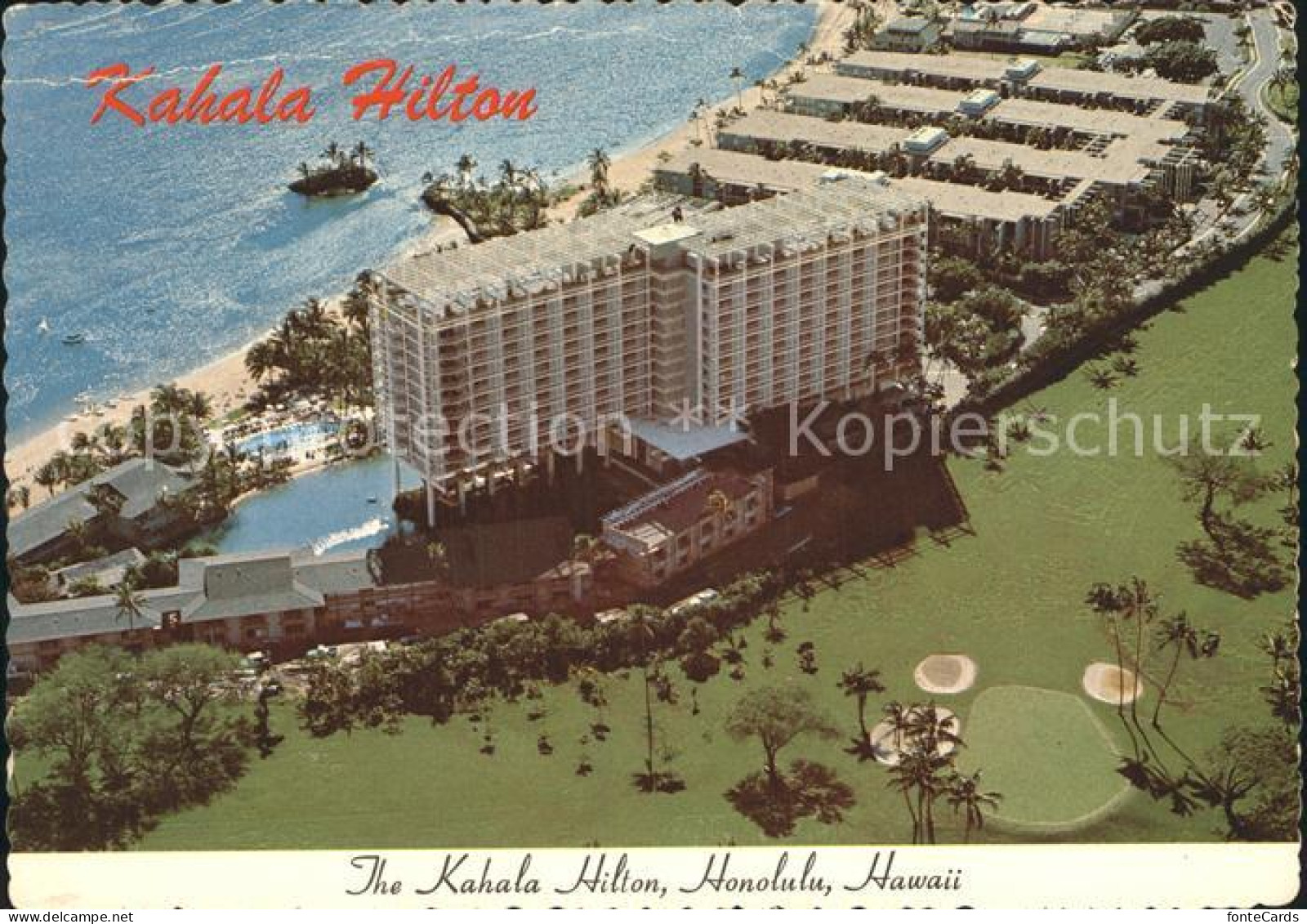 72314191 Honolulu The Kahala Hilton Aerial View - Andere & Zonder Classificatie