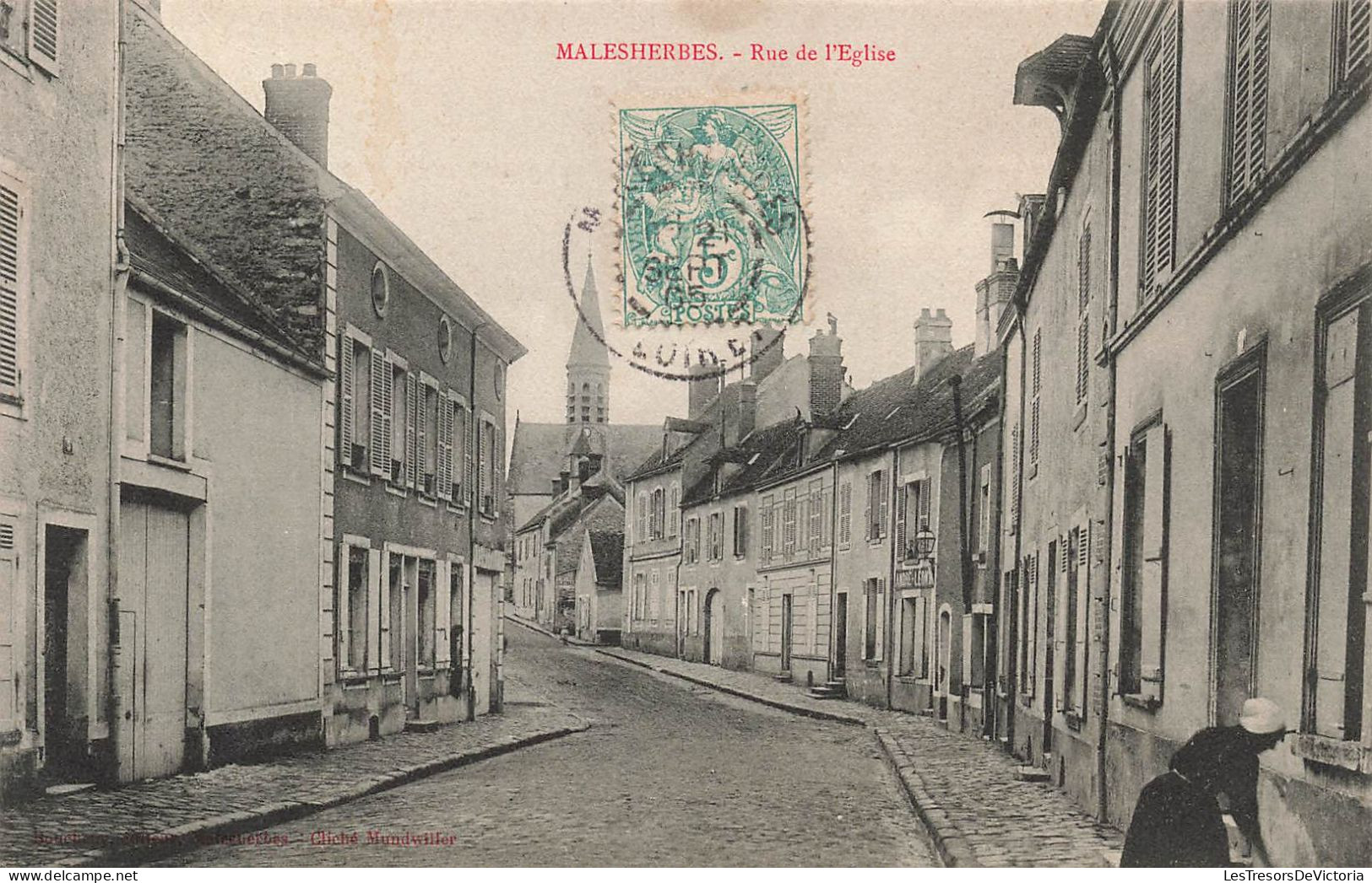 FRANCE - Malesherbes - Vue De L'église - Vue Générale - Animé - Carte Postale Ancienne - Malesherbes