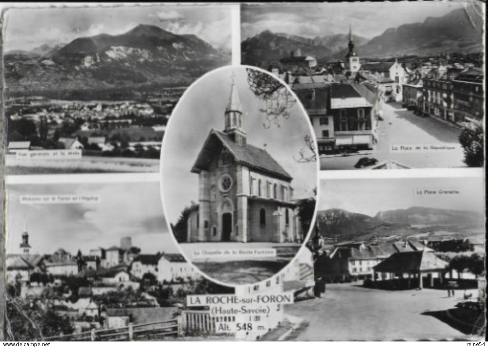 74 LA ROCHE Sur FORON (Haute Savoie) Multivues Vue Sur Le Môle Place De La République L'Hôpital Place Grenette 1957 - La Roche-sur-Foron