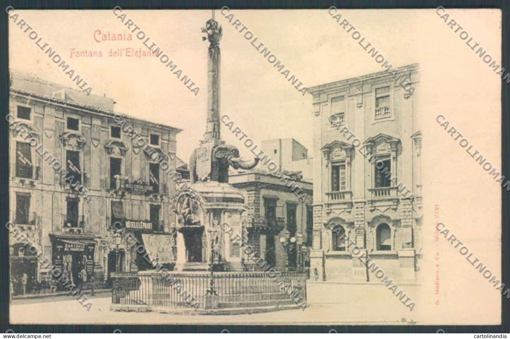 Catania Città Piazza Elefante Cartolina ZB9044 - Catania