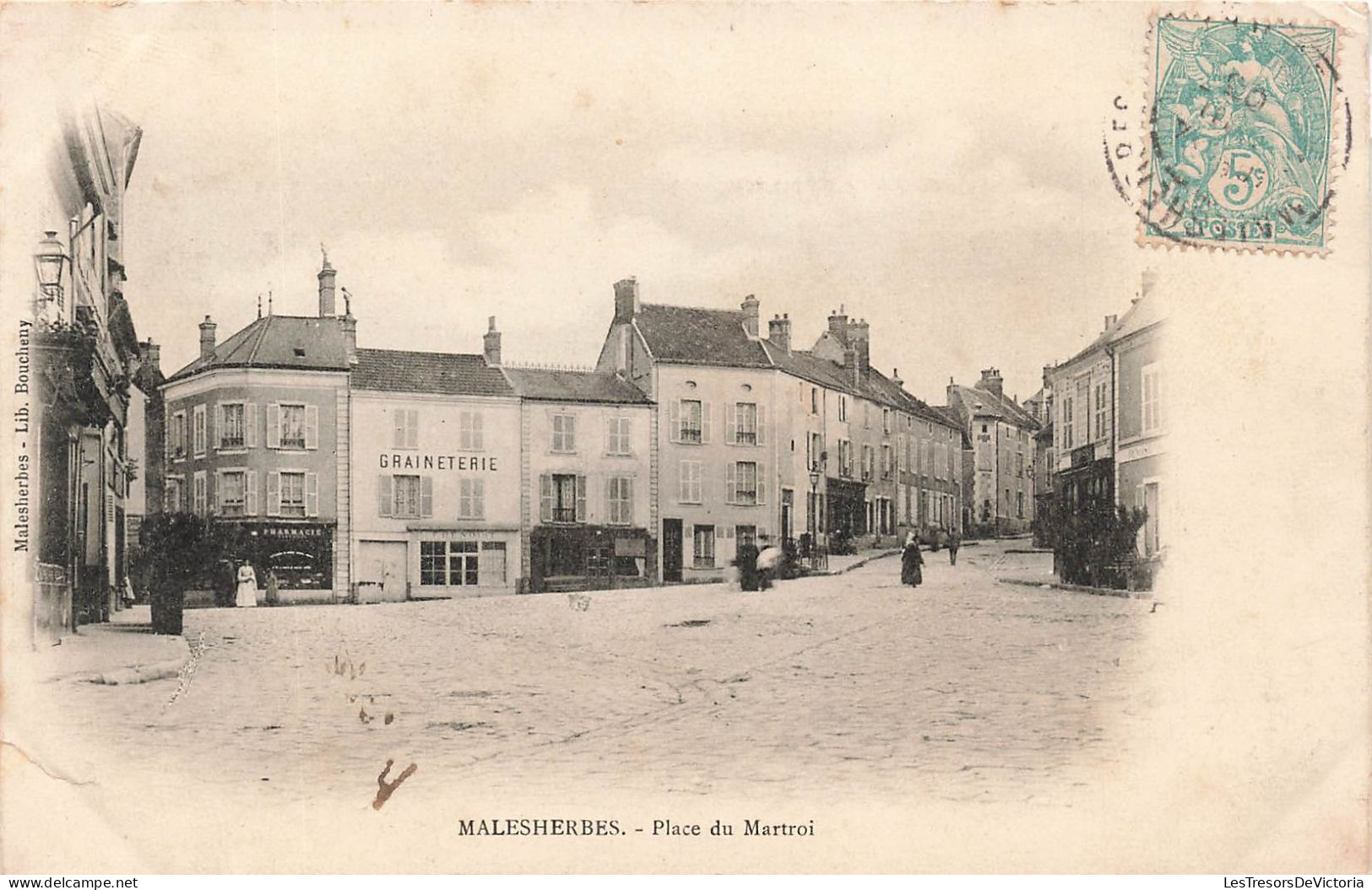 FRANCE - Malesherbes - Vue Sur La Place Du Martroi - Vue D'ensemble - Animé - Carte Postale Ancienne - Malesherbes