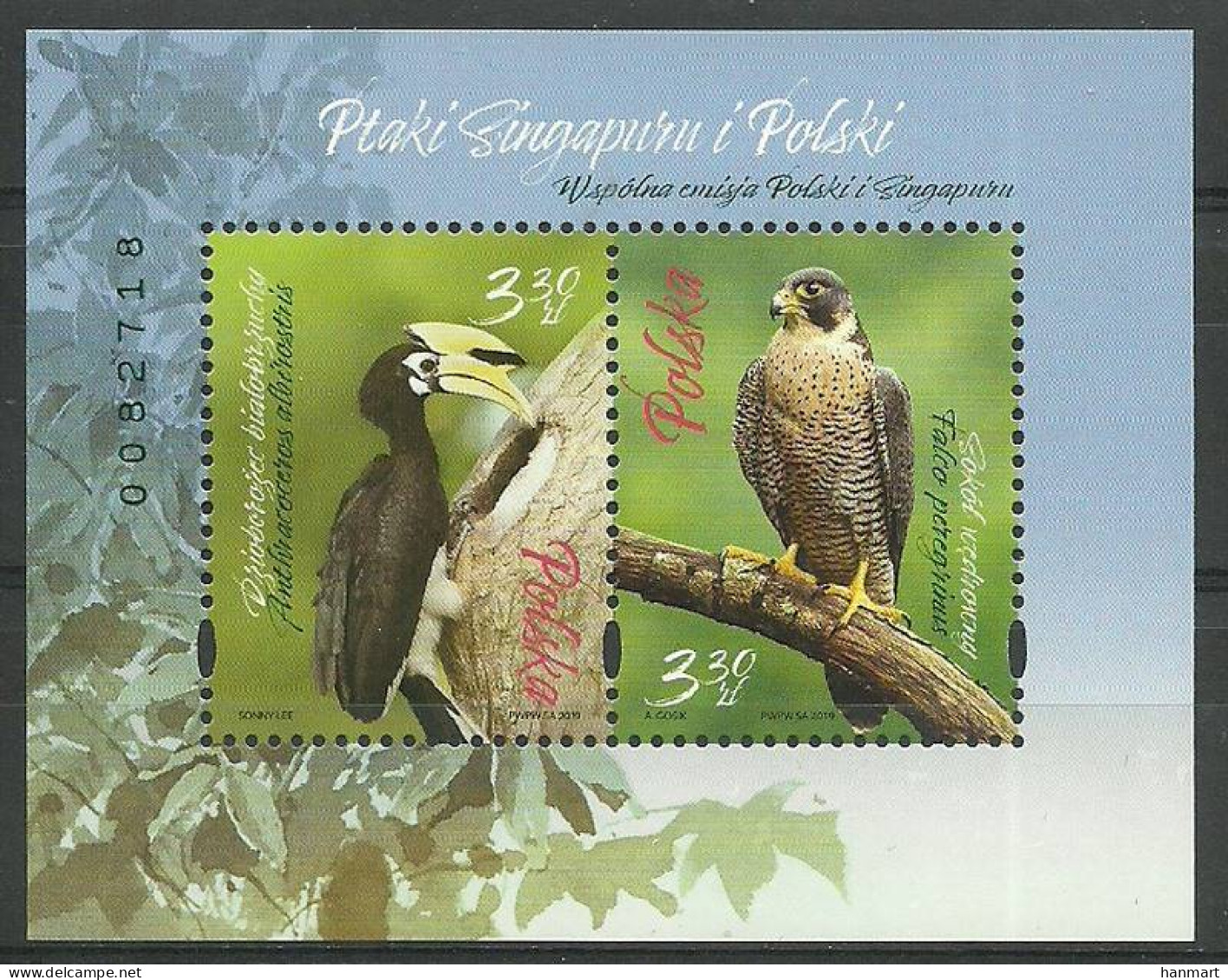 Poland 2019 Mi Block 295 MNH  (ZE4 PLDbl295) - Eagles & Birds Of Prey