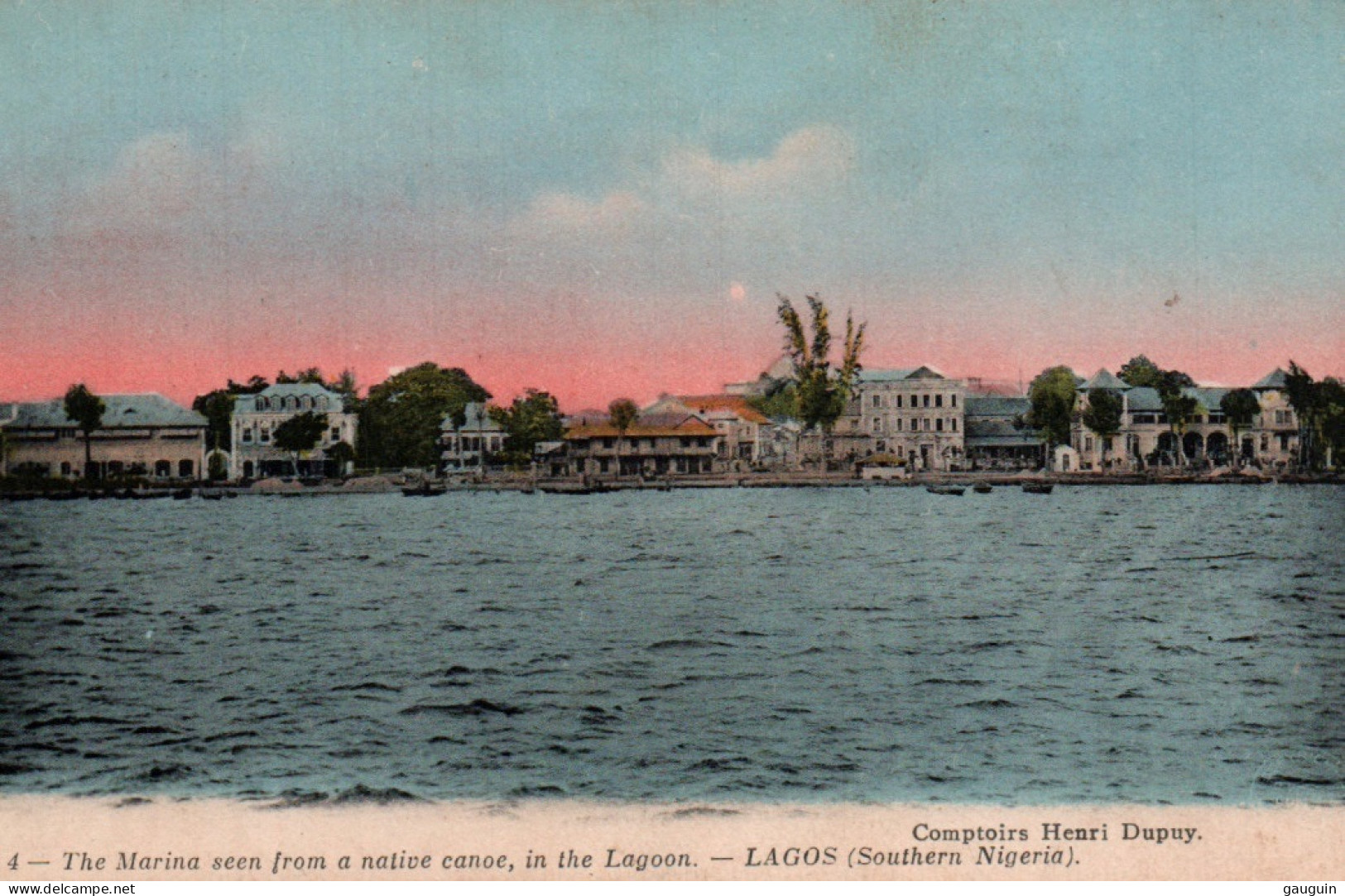 CPA - LAGOS - La Marina Vue Depuis Une Pirogue Indigène, Dans La Lagune - Edition H.Dupuy - Nigeria