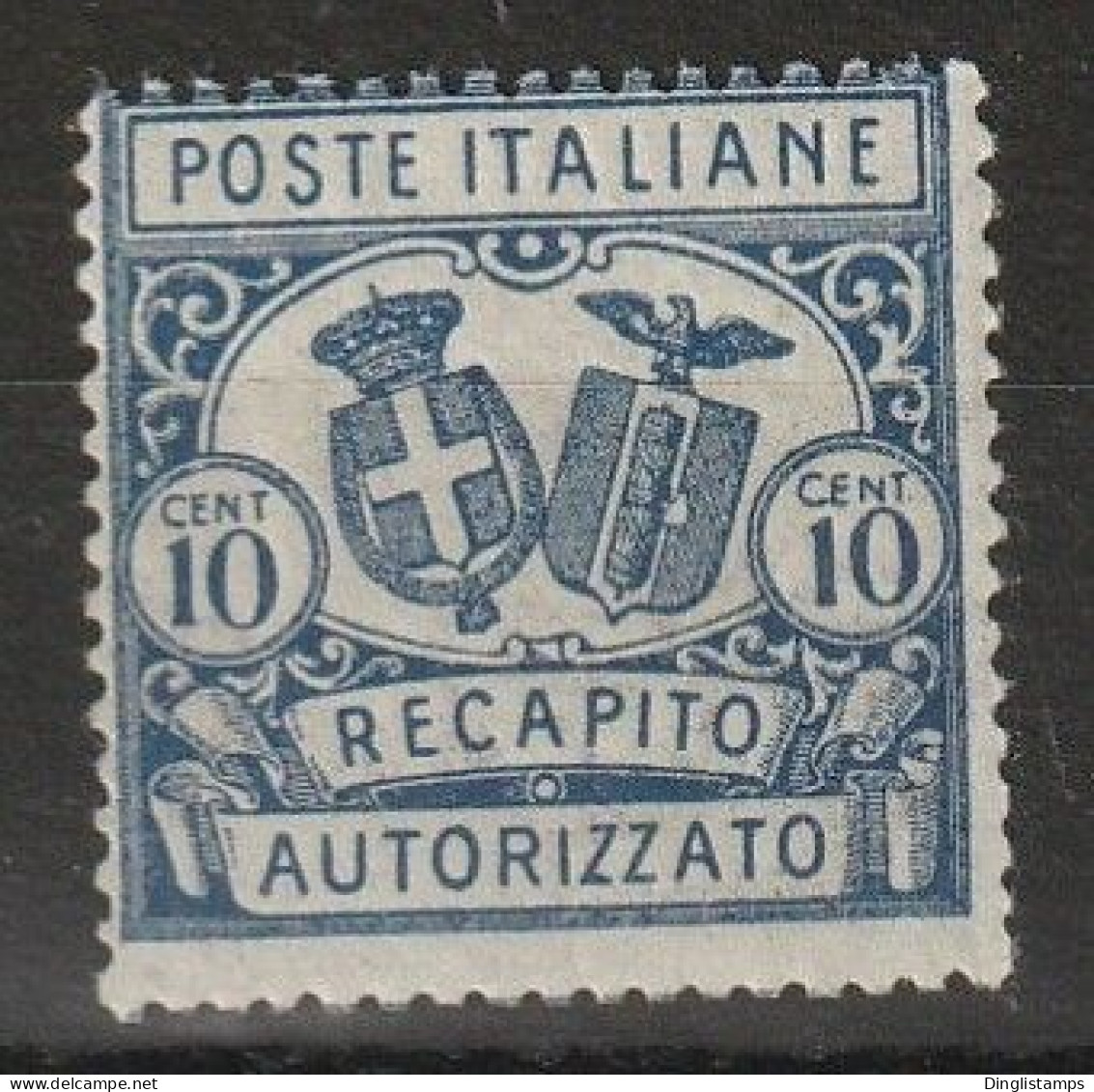 ITALY Recapito Autorizzato - 1928 Coat Of Arms 10c Perf 14 - Altri & Non Classificati