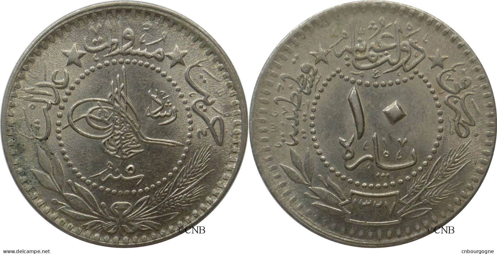 Empire Ottoman - Mehmed V - 10 Para AH1327//5 (1913) - SUP/MS60 - Mon5170 - Turkey