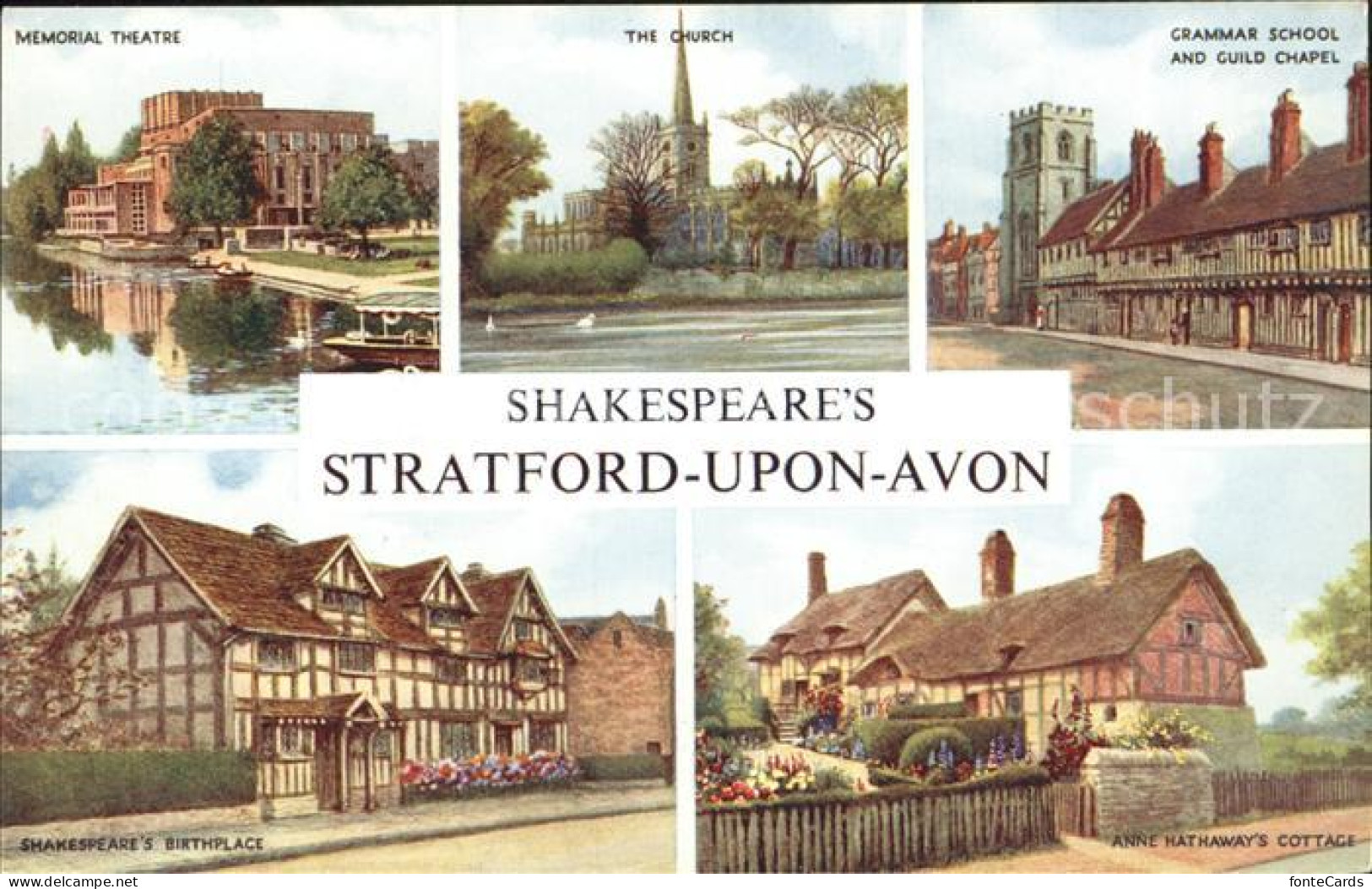 72311315 Stratford-Upon-Avon Church Grammar School Guild Chapel Memorial Theatre - Altri & Non Classificati