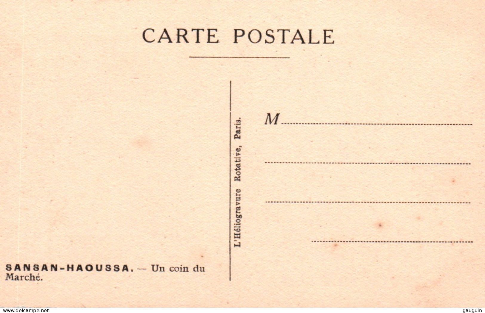 CPA - SANSAN-HAOUSSA - Coin Du Marché - Edition Héliogravure - Niger