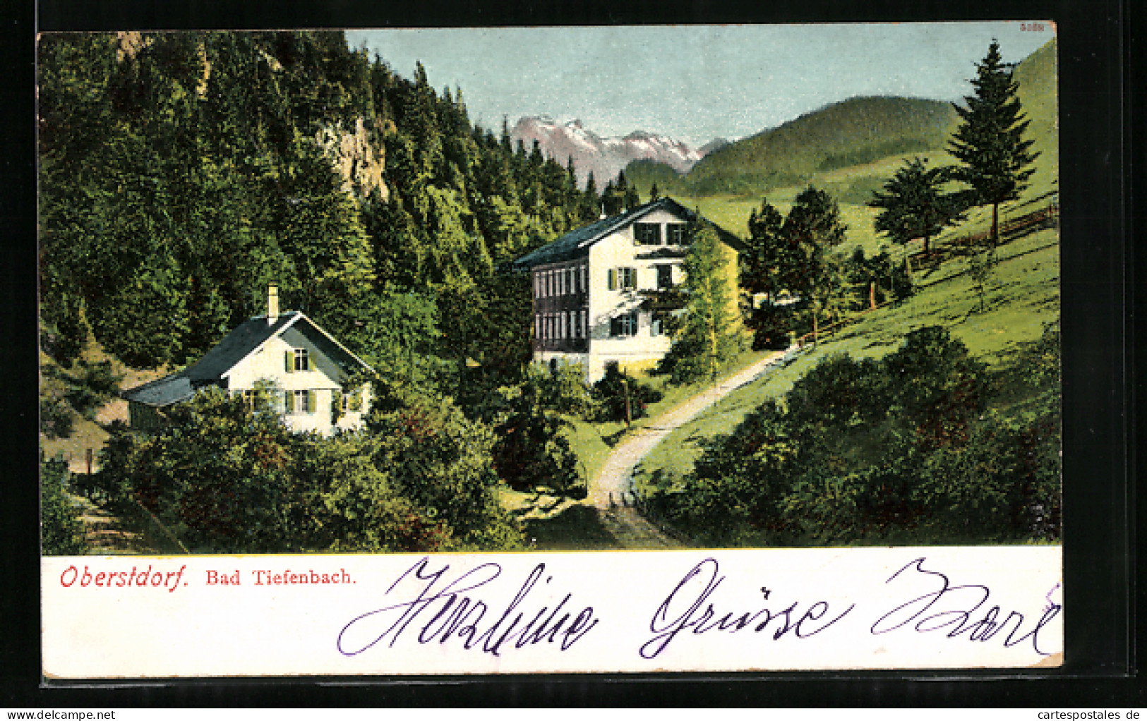 AK Oberstdorf, Blick Auf Bad Tiefenbach  - Oberstdorf