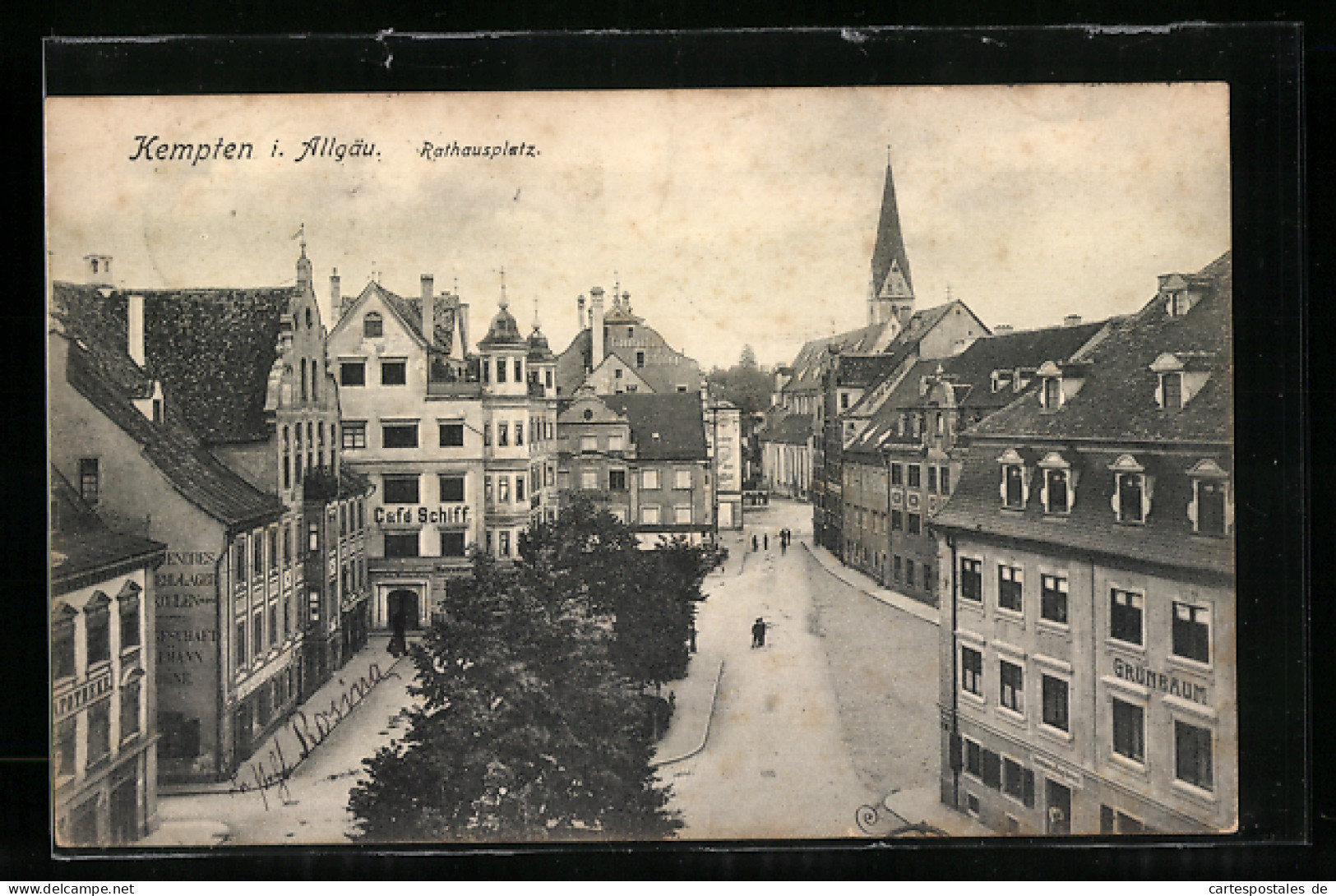 AK Kempten I. Allgäu, Rathausplatz Mit Fussgängern  - Kempten