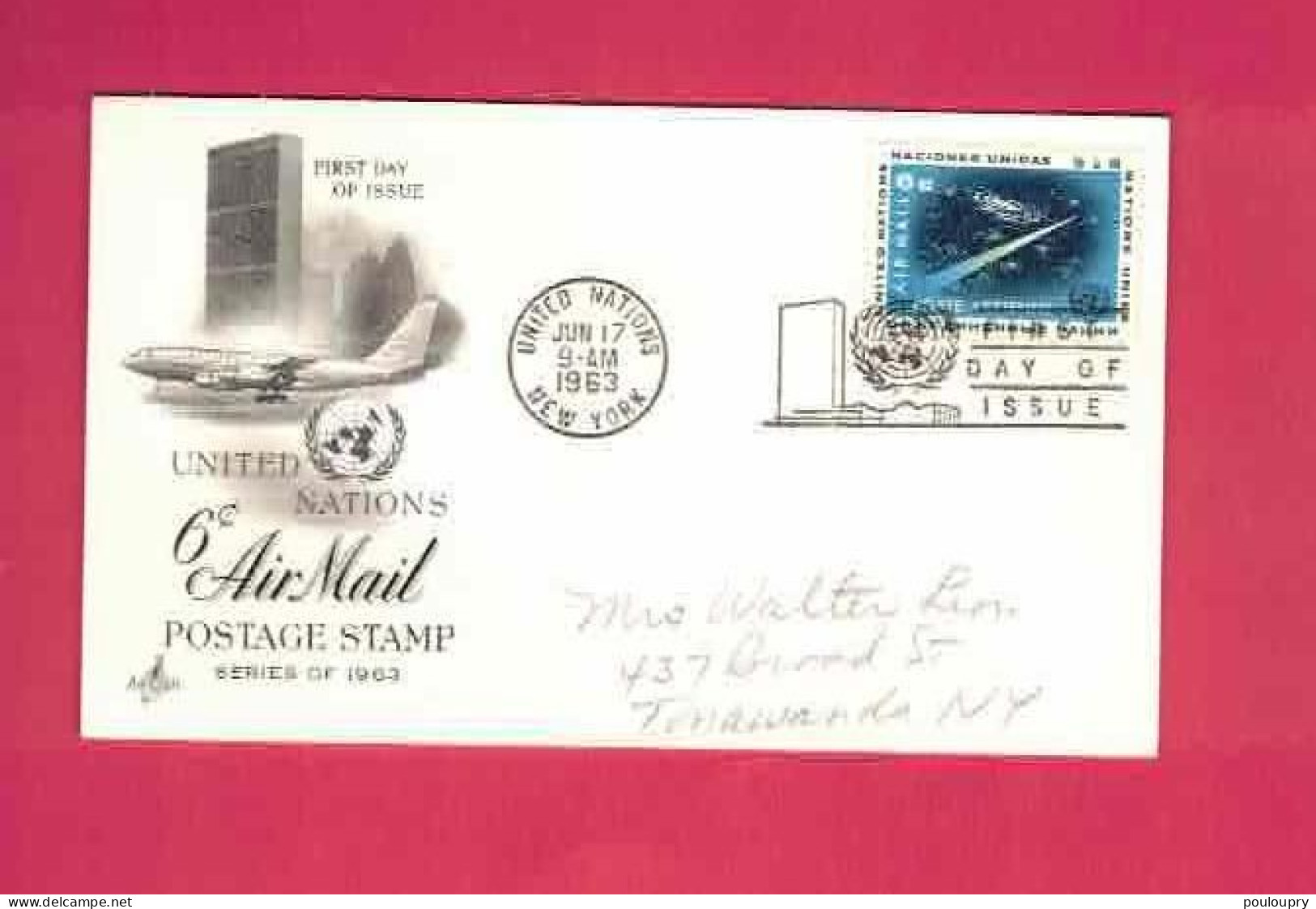 FDC De1963 - YT N° PA 8 - Espace - Lettres & Documents