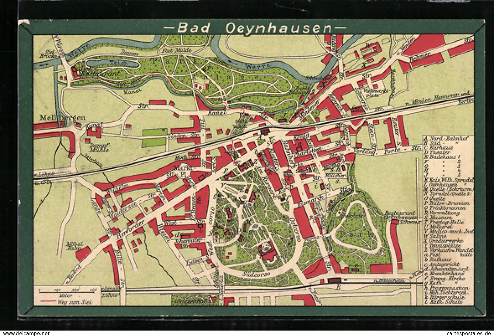AK Bad Oeynhausen, Strassenkarte  - Carte Geografiche