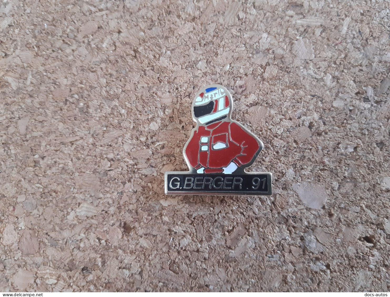 Pin's Casque Gerard Berger 1991 - Formule 1 - Automobile - F1