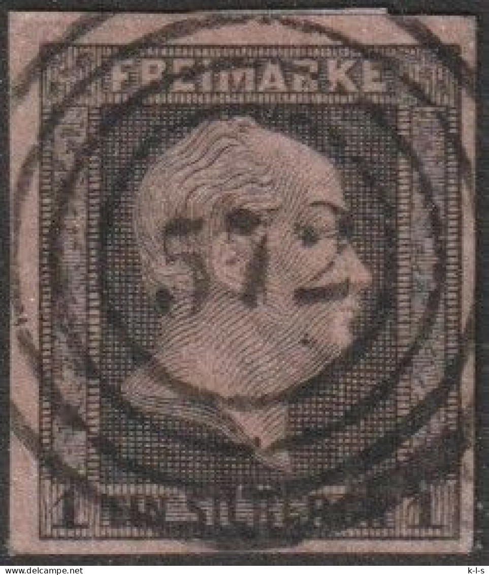 Altd.- Preußen: 1850, Mi. Nr. 2, Freimarke: 1 Sgr. König Friedrich Eilhelm IV (.),  Vierringstpl. 572 - Usados