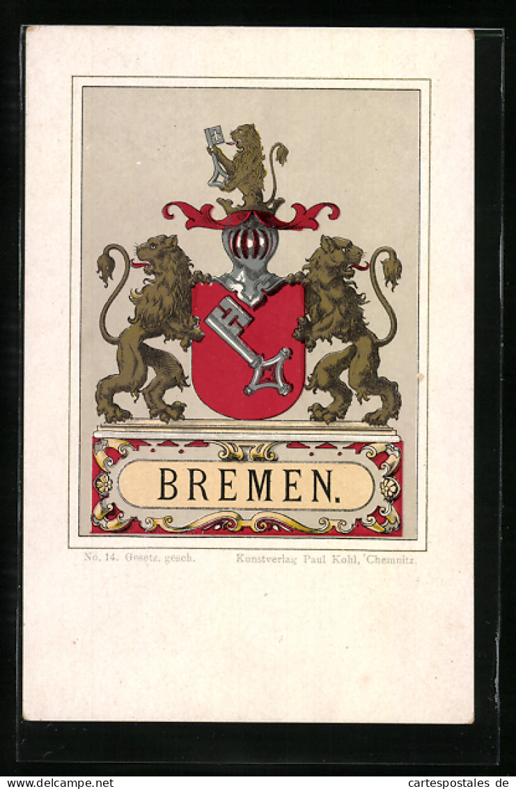 AK Bremen, Wappen Mit Schlüssel  - Bremen