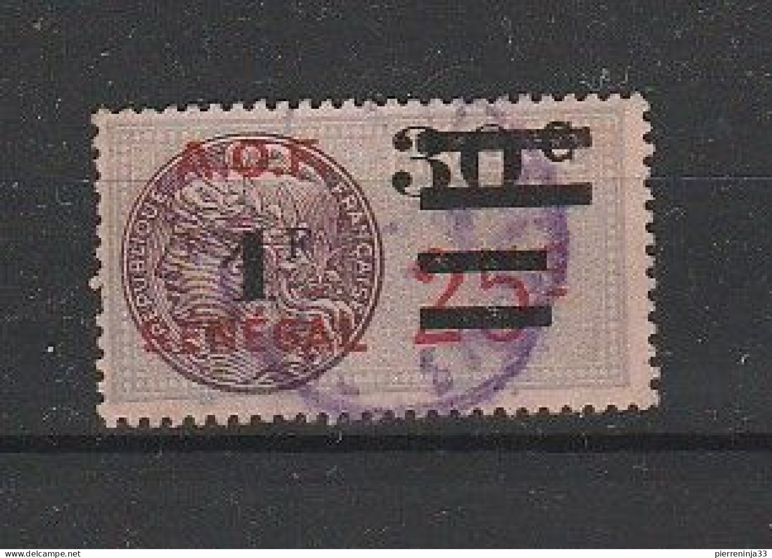 Timbre Fiscal AOF/Sénégal Double Surcharge Barrée - Used Stamps