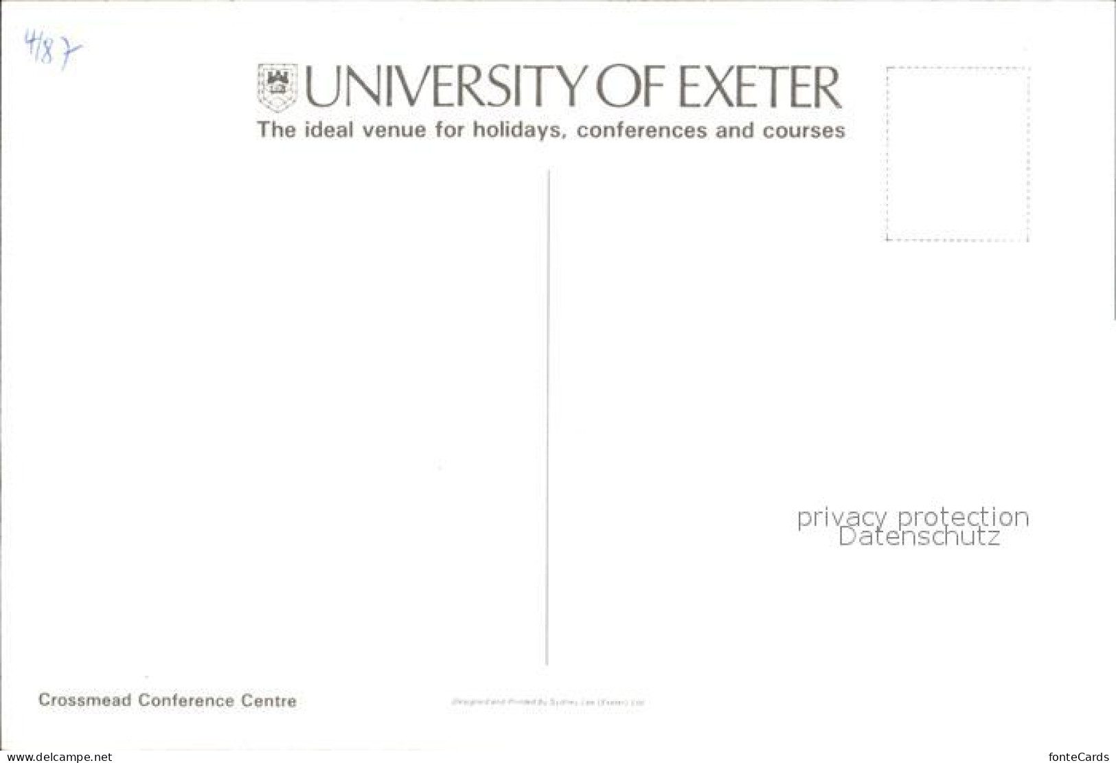 72309441 Exeter Universitaet Exeter - Autres & Non Classés