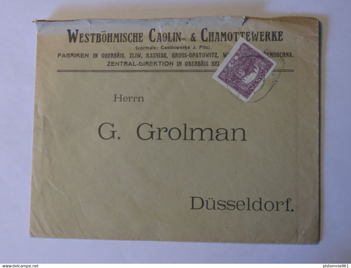 CZECHOSLOVAKIA OLD COVER TO GERMANY - Autres & Non Classés
