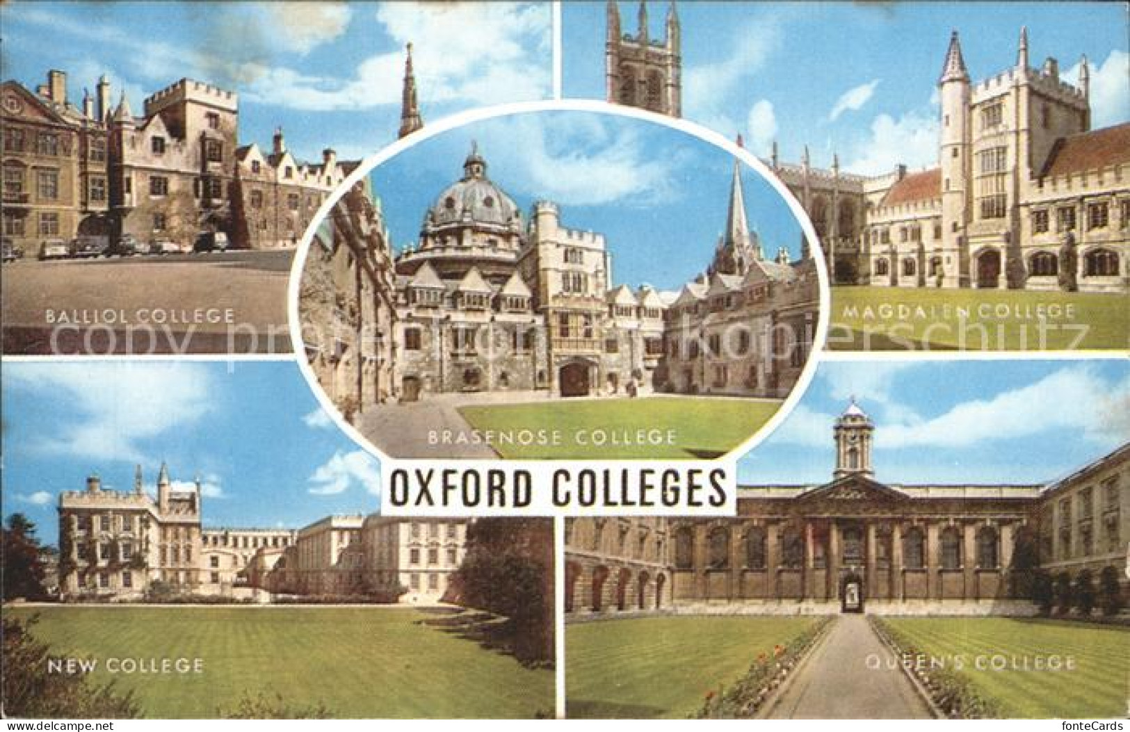 72308908 Oxford Oxfordshire Balliol Brasenose Magdalen Queens And New Colleges  - Other & Unclassified